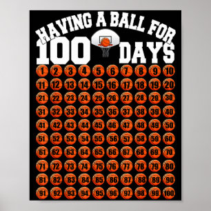 Affiche Jours Mignons Jour École Basketball École 100 100è