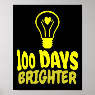 Affiche Jours Plus Brighter Joyeux 100 Jours De Garçons D'