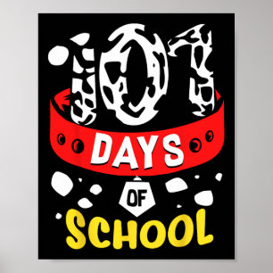 Affiche Jours scolaires T Chien dalmate 100e Sayings T