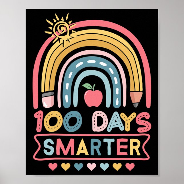 Affiche Jours Smarter 100e Jour De L'École Enseignants Fil (Devant)
