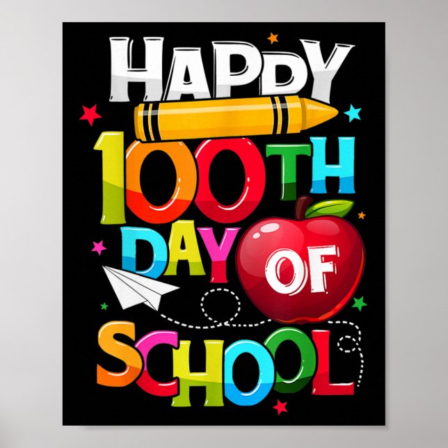 Affiche Jours Smarter Happy 100e Jour De L'École Professeu (Devant)