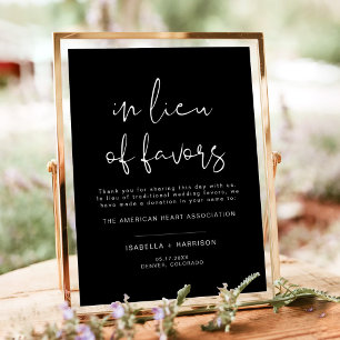 Affiche JOVI Black Edgy Au lieu des faveurs Mariage