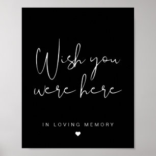 Affiche JOVI Black Wish You Were signe biseauté