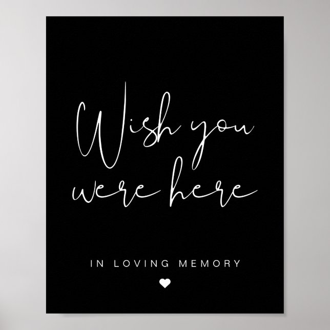 Affiche JOVI Black Wish You Were signe biseauté (Devant)