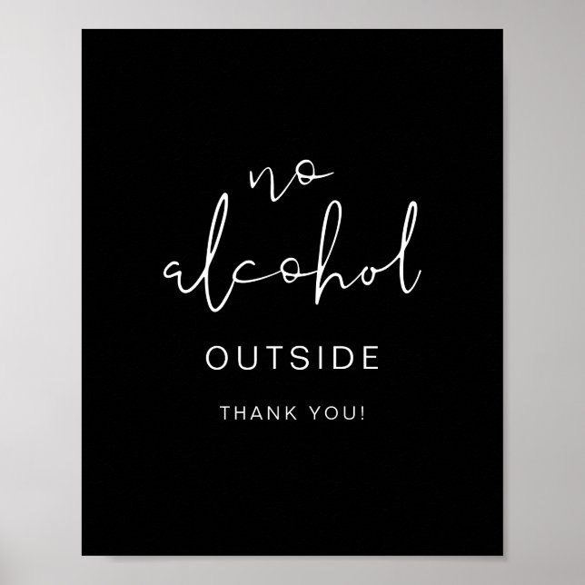 Affiche JOVI Edgy Modern Black Pas d'alcool dehors (Devant)