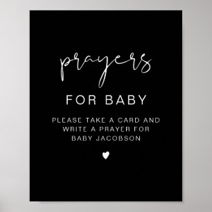 Affiche JOVI Panneau de prières pour bébé Edgy Black pour 