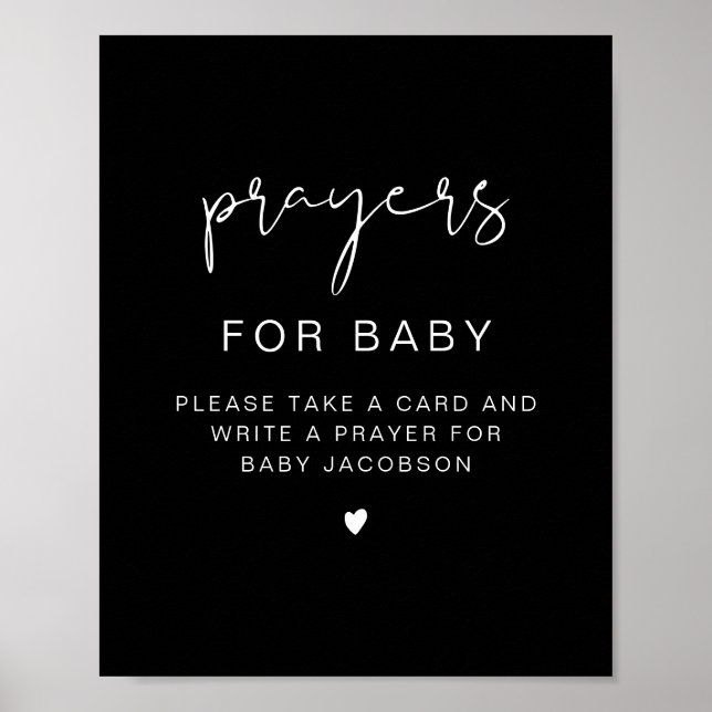 Affiche JOVI Panneau de prières pour bébé Edgy Black pour  (Devant)
