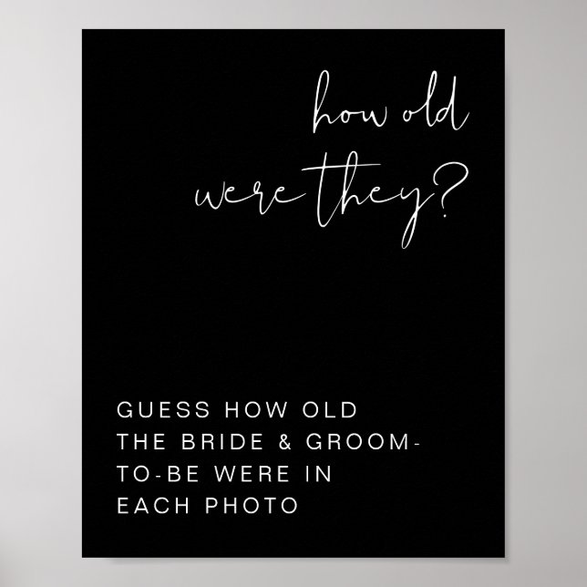 Affiche JOVI Panneau Moderne Noir et Audacieux Quel âge av (Devant)