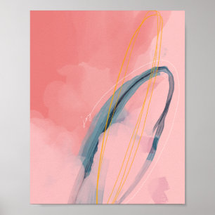 Affiche "Joy" - Conception Abstraite Sur Rose