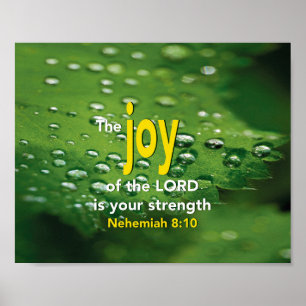 Affiche JOY Nehemiah 8:10 Inspirationnel chrétien