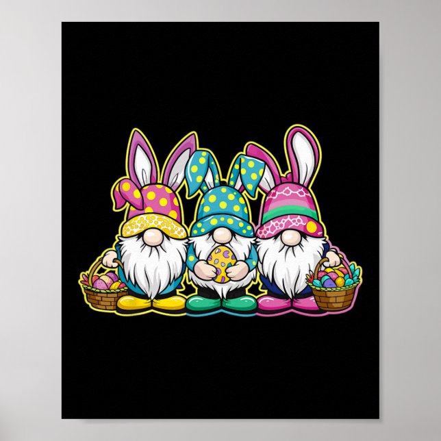 Affiche Joyeuse Chasse Aux Oeufs De Lapin De Pâques Et Bys (Devant)