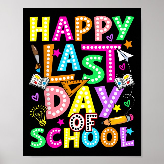 Affiche Joyeuse Dernière Journée De L'École Super Enseigna (Devant)
