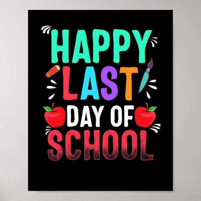 Affiche Joyeuse Dernière Journée De L'Enseignant Appréciat (Devant)