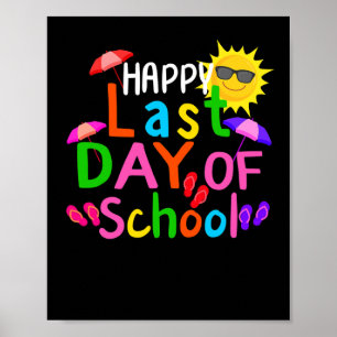 Affiche Joyeuse Dernière Journée D'Enseignant Diplôme D'Ét