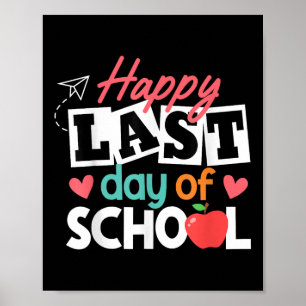 Affiche Joyeuse Dernière Journée D'Enseignant Fin D'Année