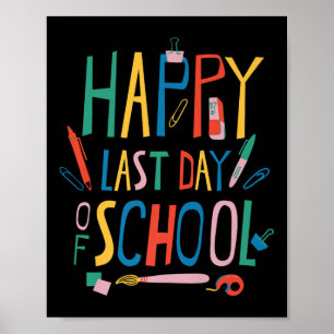Affiche Joyeuse Dernière Journée D'Enseignant Vie Maternel