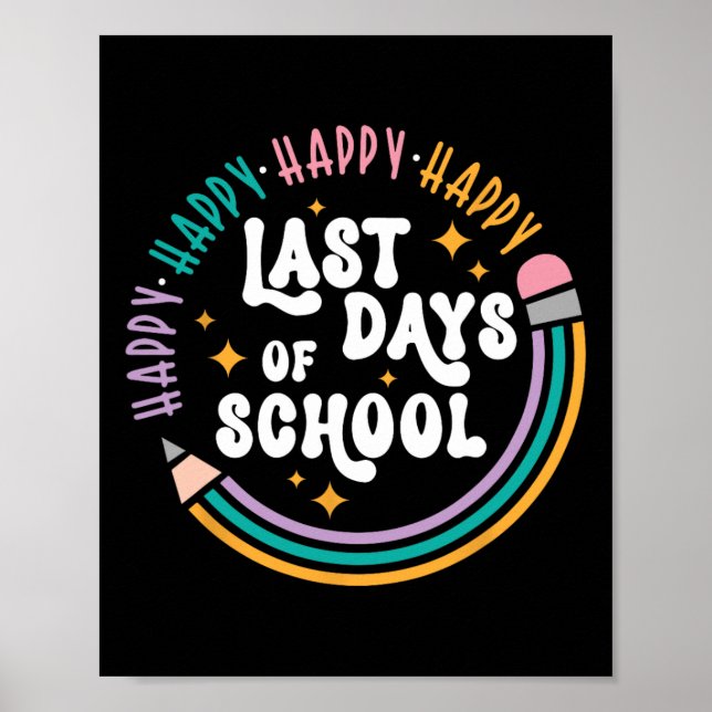 Affiche Joyeuse Dernière Journée D'Enseignants Scolaires E (Devant)