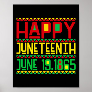 Affiche Joyeuse fête de la Juneteenth Mois de l'histoire d