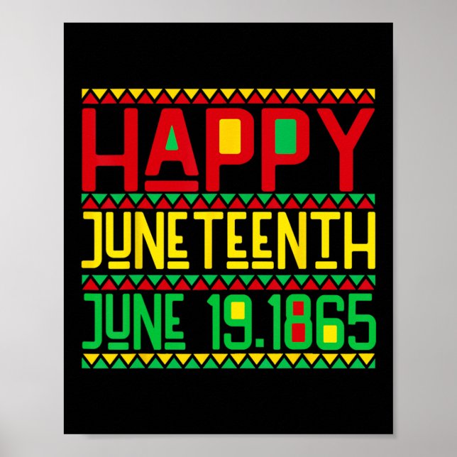 Affiche Joyeuse fête de la Juneteenth Mois de l'histoire d (Devant)