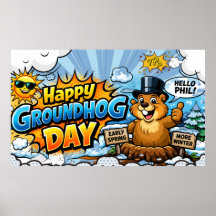 Joyeuse fête de la marmotte Toile de fond amusant