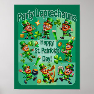 Affiche Joyeuse Fête de la Saint-Patrick avec les adorable