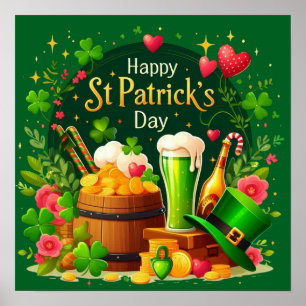 Affiche Joyeuse fête de la Saint-Patrick festive