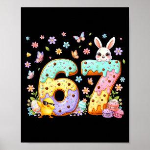 Affiche Joyeuse fête de Pâques 67 Lapin Six Sept Pâques 6 
