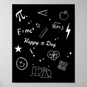 Affiche Joyeuse fête de Pi Soyez un professeur de mathémat