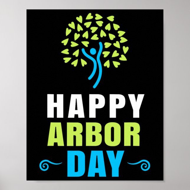 Affiche Joyeuse Fête des Arbor Crise De l'environnement Ac (Devant)
