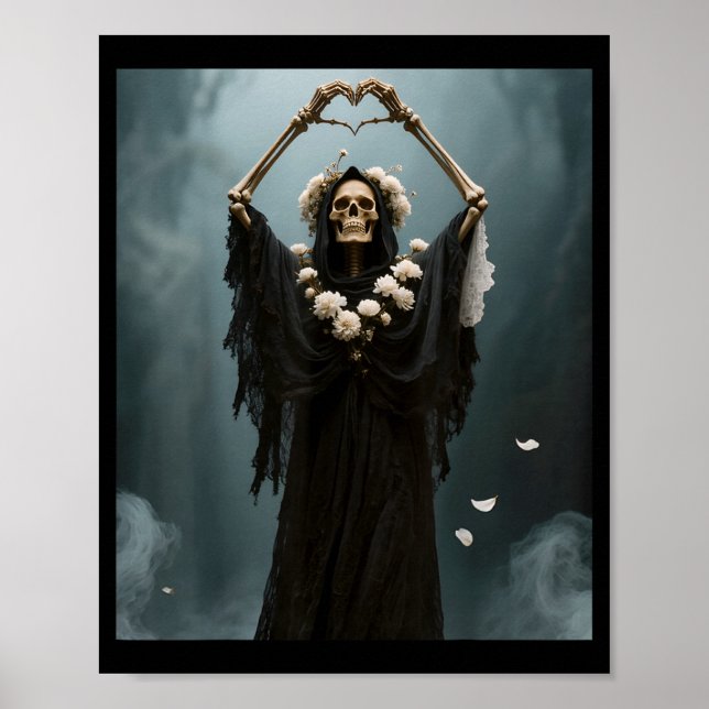 Affiche Joyeuse fête des mères femmes maman grand-mère cœu (Devant)