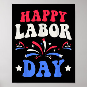 Affiche Joyeuse Fête du Travail Hommes Femmes Enfants