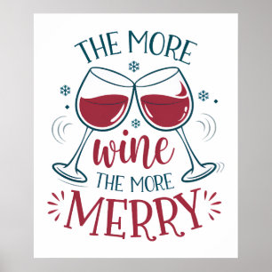Affiche Joyeuse fête du vin de Noël