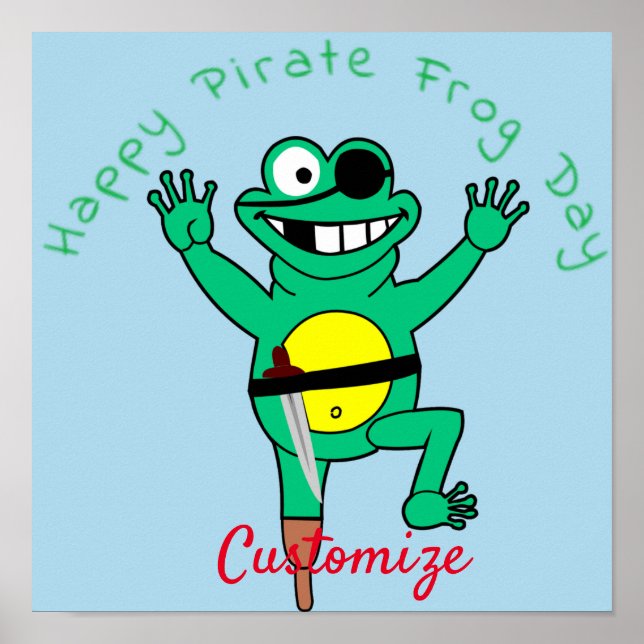 Affiche Joyeuse grenouille pirate Jour Thunder_Cove (Devant)