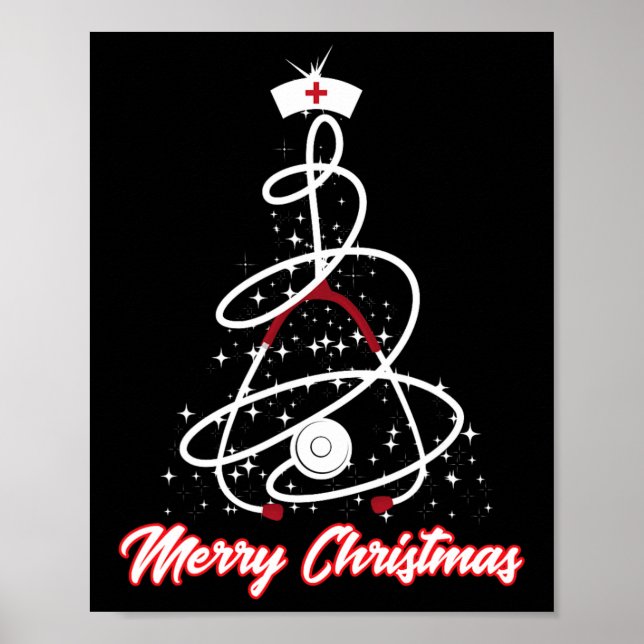 Affiche Joyeuse infirmière de Noël Chemise Yuletide Pratic (Devant)