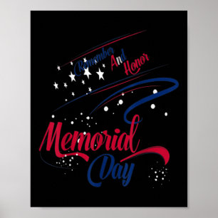 Affiche Joyeuse Journée commémorative Souvenez-vous et hon