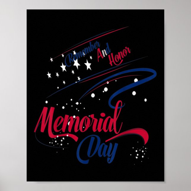 Affiche Joyeuse Journée commémorative Souvenez-vous et hon (Devant)