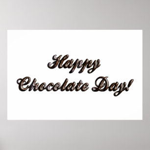Affiche Joyeuse journée de chocolat pour la typographie