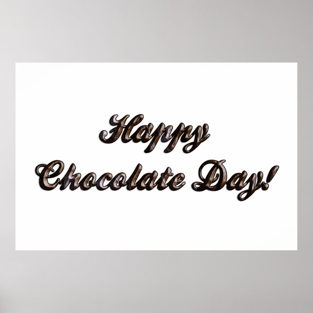 Affiche Joyeuse journée de chocolat pour la typographie (Devant)