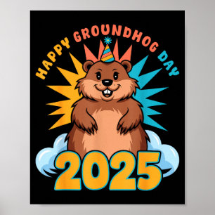Affiche Joyeuse journée de la marmotte 2025 Enfants Tout-p