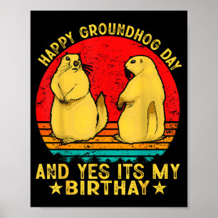 Affiche Joyeuse journée de la marmotte 2025 Marmotte drôle