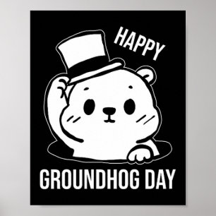 Affiche Joyeuse journée de la marmotte en ligne Art
