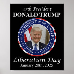 Affiche Joyeuse journée de libération Le Président Donald