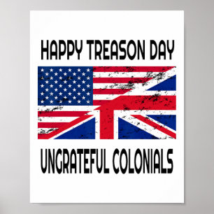 Affiche Joyeuse journée de trahison ingrate Coloniaux amus