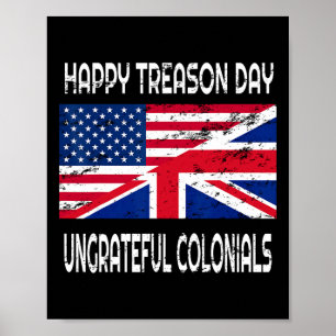 Affiche Joyeuse journée de trahison ingrate Coloniaux amus