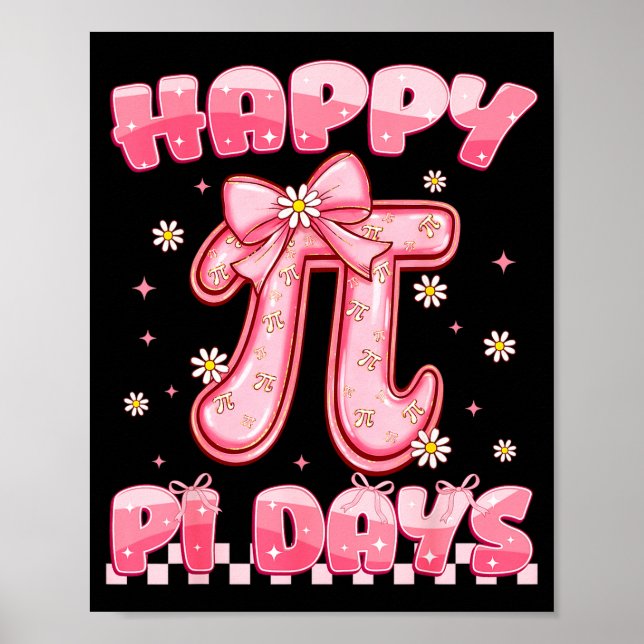 Affiche Joyeuse Journée Pi 3.14 Soyez Irrationnel Coquette (Devant)