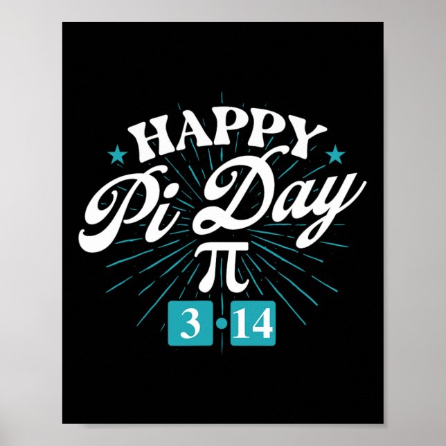 Affiche Joyeuse Journée Pi - Math Lover Pi Symbole Science (Devant)