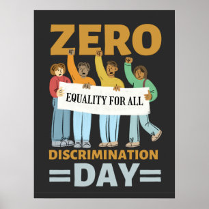 Affiche Joyeuse Journée zéro discrimination, égalité des g