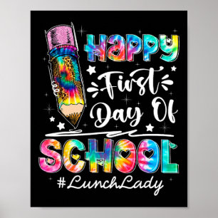 Affiche Joyeuse Première Journée D'école Équipe Dame Canti