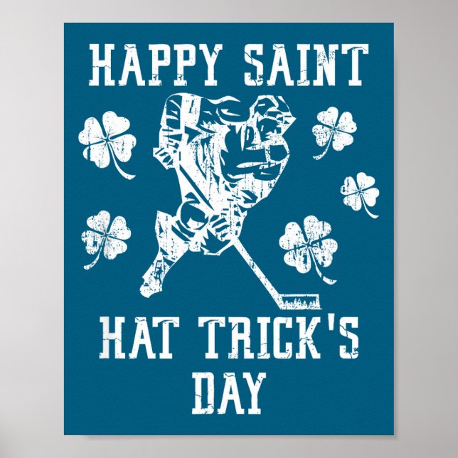 Affiche Joyeuse Saint Hat Trick's Day Saint-Patrick Drôle  (Devant)