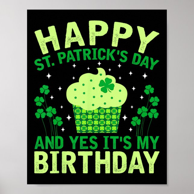 Affiche Joyeuse Saint-Patrick Anniversaire Saint-Paddy Fem (Devant)